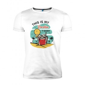 Мужская футболка премиум с принтом Футболка Для Отдыха в Курске, 92% хлопок, 8% лайкра | приталенный силуэт, круглый вырез ворота, длина до линии бедра, короткий рукав | каникулы | летние | лето | море | морские | отпуск