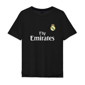 Мужская футболка хлопок Oversize с принтом Hazard Real Madrid в Курске, 100% хлопок | свободный крой, круглый ворот, “спинка” длиннее передней части | 