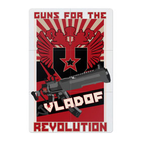 Магнитный плакат 2Х3 с принтом VLADOF-GUNS FOR THE REVOLUTION в Курске, Полимерный материал с магнитным слоем | 6 деталей размером 9*9 см | 