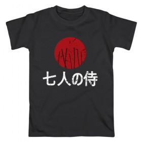 Мужская футболка хлопок с принтом Seven Samurai в Курске, 100% хлопок | прямой крой, круглый вырез горловины, длина до линии бедер, слегка спущенное плечо. | 7 | anime | japan | ninja | samurai | senpai | аниме | катана | кровь | кун | меч | ниндзя | ониме | сакура | самураи | самурай | семпай | сенпай | сенсей | тян | япония