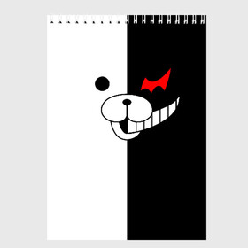 Скетчбук с принтом MONOKUMA (КАПЮШОН) | МОНОКУМА в Курске, 100% бумага
 | 48 листов, плотность листов — 100 г/м2, плотность картонной обложки — 250 г/м2. Листы скреплены сверху удобной пружинной спиралью | anime | bear | black  white | danganronpa | kurokuma | monodam | monokuma | monomi | monotaro | pink | rabbit | school | shirokuma | аниме | главарь | мoноми | монокума | черно белый | школа