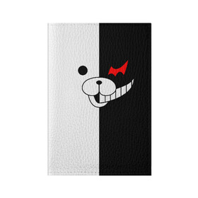 Обложка для паспорта матовая кожа с принтом MONOKUMA (КАПЮШОН) | МОНОКУМА в Курске, натуральная матовая кожа | размер 19,3 х 13,7 см; прозрачные пластиковые крепления | Тематика изображения на принте: anime | bear | black  white | danganronpa | kurokuma | monodam | monokuma | monomi | monotaro | pink | rabbit | school | shirokuma | аниме | главарь | мoноми | монокума | черно белый | школа