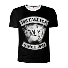 Мужская футболка 3D спортивная с принтом Metallica в Курске, 100% полиэстер с улучшенными характеристиками | приталенный силуэт, круглая горловина, широкие плечи, сужается к линии бедра | Тематика изображения на принте: album | black | concert | heavy | kirk | metal | metallica | music | rock | tolls | джеймс хэтфилд | кирк хэмметт | клифф бёртон | ларс ульрих | метал | металлика | трэш