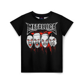 Детская футболка 3D с принтом Metallica в Курске, 100% гипоаллергенный полиэфир | прямой крой, круглый вырез горловины, длина до линии бедер, чуть спущенное плечо, ткань немного тянется | album | black | concert | heavy | kirk | metal | metallica | music | rock | tolls | джеймс хэтфилд | кирк хэмметт | клифф бёртон | ларс ульрих | метал | металлика | трэш