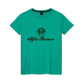 Женская футболка хлопок с принтом alfa romeo formula1 в Курске, 100% хлопок | прямой крой, круглый вырез горловины, длина до линии бедер, слегка спущенное плечо | alfa romeo | f1 | formula1