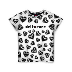 Детская футболка 3D с принтом DELTARUNE в Курске, 100% гипоаллергенный полиэфир | прямой крой, круглый вырез горловины, длина до линии бедер, чуть спущенное плечо, ткань немного тянется | Тематика изображения на принте: delta r | delta rune | deltarune | deltarune 2 | deltarune сердце. | дельта | дельта руна