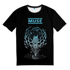 Мужская футболка 3D с принтом Muse в Курске, 100% полиэфир | прямой крой, круглый вырез горловины, длина до линии бедер | alternative | british | men | muse | music | progressive | rock | rock band | space rock | symphonic | three | trio | uk | альтернативный | британская | великобритания | до | крис уолстенхолм | мужчины | муза | музыка | мэттью беллами