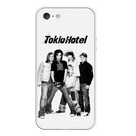 Чехол для iPhone 5/5S матовый с принтом Tokio Hotel в Курске, Силикон | Область печати: задняя сторона чехла, без боковых панелей | alternative rock | band | bill kaulitz | boys | german | hotel | music | pop rock | powerpop | synthpop | tokyo | tom ka | альтернативный рок | билл каулитц | георг листинг | группа | густав шефер | мальчики | музыка | немецкая | отель | пауэр поп