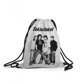 Рюкзак-мешок 3D с принтом Tokio Hotel в Курске, 100% полиэстер | плотность ткани — 200 г/м2, размер — 35 х 45 см; лямки — толстые шнурки, застежка на шнуровке, без карманов и подкладки | Тематика изображения на принте: alternative rock | band | bill kaulitz | boys | german | hotel | music | pop rock | powerpop | synthpop | tokyo | tom ka | альтернативный рок | билл каулитц | георг листинг | группа | густав шефер | мальчики | музыка | немецкая | отель | пауэр поп