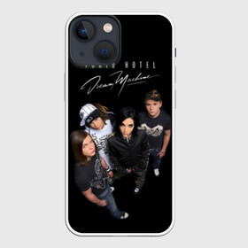 Чехол для iPhone 13 mini с принтом Tokio Hotel в Курске,  |  | Тематика изображения на принте: alternative rock | band | bill kaulitz | boys | german | hotel | music | pop rock | powerpop | synthpop | tokyo | tom ka | альтернативный рок | билл каулитц | георг листинг | группа | густав шефер | мальчики | музыка | немецкая | отель | пауэр поп