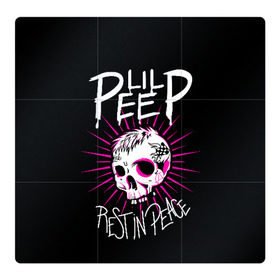 Магнитный плакат 3Х3 с принтом Lil Peep в Курске, Полимерный материал с магнитным слоем | 9 деталей размером 9*9 см | crybaby | gustav elijah ahr | hellboy | lil peep | lilpeep | peep | rap | густав элайджа ар | лил пип | рэп | хип хоп | эмо рэп
