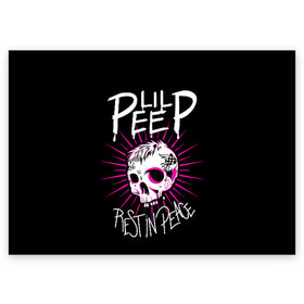 Поздравительная открытка с принтом Lil Peep в Курске, 100% бумага | плотность бумаги 280 г/м2, матовая, на обратной стороне линовка и место для марки
 | crybaby | gustav elijah ahr | hellboy | lil peep | lilpeep | peep | rap | густав элайджа ар | лил пип | рэп | хип хоп | эмо рэп