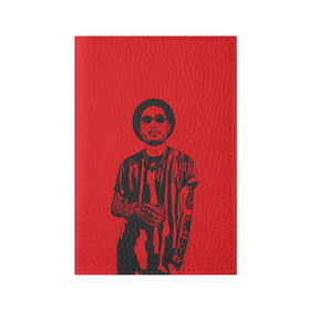 Обложка для паспорта матовая кожа с принтом Скриптонит в Курске, натуральная матовая кожа | размер 19,3 х 13,7 см; прозрачные пластиковые крепления | макет с портретом скриптонита в векторной гра