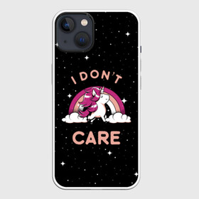 Чехол для iPhone 13 с принтом Unicorn. I Dont Care в Курске,  |  | care | fantasy | horn | horse | magic | night | rainbow | star | stars | unicorn | волнует | единорог | звезда | звезды | инрог | конь | лошадь | магия | меня | ночь | радуга | рог | фантастика | фентези