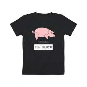 Детская футболка хлопок с принтом Pig Floyd в Курске, 100% хлопок | круглый вырез горловины, полуприлегающий силуэт, длина до линии бедер | pink floyd | pinkfloyd | арт | артрок | группа | дэвид гилмор | пинк флойд | пинкфлойд | прогрессивный | психоделический | рок | сид барретт | симфонический | спэйс | эйсид | экспериментальный