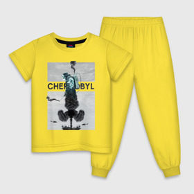 Детская пижама хлопок с принтом Чернобыль 11 в Курске, 100% хлопок |  брюки и футболка прямого кроя, без карманов, на брюках мягкая резинка на поясе и по низу штанин
 | chernobyl | nuclear | pripyat | припять | сериал | чернобыль