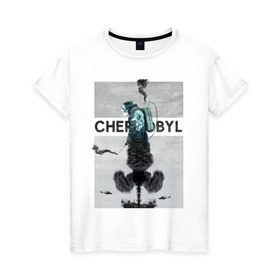 Женская футболка хлопок с принтом Чернобыль 11 в Курске, 100% хлопок | прямой крой, круглый вырез горловины, длина до линии бедер, слегка спущенное плечо | chernobyl | nuclear | pripyat | припять | сериал | чернобыль