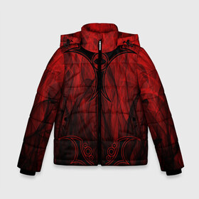Зимняя куртка для мальчиков 3D с принтом Red-n-black okto в Курске, ткань верха — 100% полиэстер; подклад — 100% полиэстер, утеплитель — 100% полиэстер | длина ниже бедра, удлиненная спинка, воротник стойка и отстегивающийся капюшон. Есть боковые карманы с листочкой на кнопках, утяжки по низу изделия и внутренний карман на молнии. 

Предусмотрены светоотражающий принт на спинке, радужный светоотражающий элемент на пуллере молнии и на резинке для утяжки | okto | байкер | всевидящее око | геометрия | красный | мото | огонь | узор | чёрный