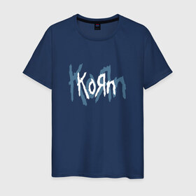 Мужская футболка хлопок с принтом Korn в Курске, 100% хлопок | прямой крой, круглый вырез горловины, длина до линии бедер, слегка спущенное плечо. | Тематика изображения на принте: korn | koяn | джонатан дэвис | корн | ню метал | нюметал | рок