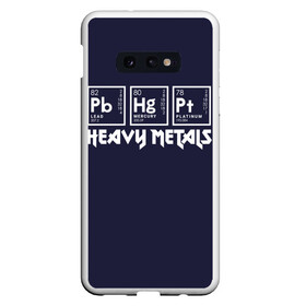 Чехол для Samsung S10E с принтом Heavy Metals в Курске, Силикон | Область печати: задняя сторона чехла, без боковых панелей | collector | guitar | hard | heavy | jesus rocks | metal | metaljesusrocks | music | retro | rock | гитара | жесткий | металл | ретро | рок | тяжелый