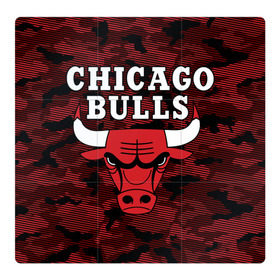 Магнитный плакат 3Х3 с принтом Chicago Bulls в Курске, Полимерный материал с магнитным слоем | 9 деталей размером 9*9 см | Тематика изображения на принте: 