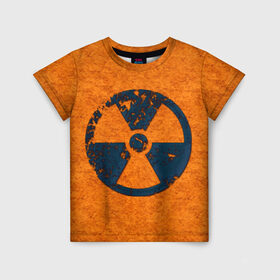 Детская футболка 3D с принтом Радиация в Курске, 100% гипоаллергенный полиэфир | прямой крой, круглый вырез горловины, длина до линии бедер, чуть спущенное плечо, ткань немного тянется | Тематика изображения на принте: radiation | кислота | прикол | прикольная картинка | радиация