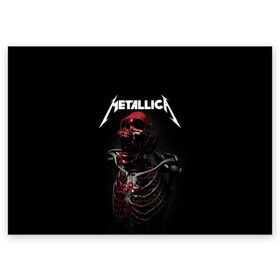 Поздравительная открытка с принтом Metallica в Курске, 100% бумага | плотность бумаги 280 г/м2, матовая, на обратной стороне линовка и место для марки
 | Тематика изображения на принте: 