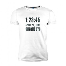 Мужская футболка премиум с принтом Чернобыль 15 в Курске, 92% хлопок, 8% лайкра | приталенный силуэт, круглый вырез ворота, длина до линии бедра, короткий рукав | 2019 | chernobyl | hbo | pripyat | припять | сериал | чернобыль