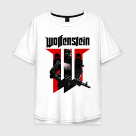 Мужская футболка хлопок Oversize с принтом Wolfenstein в Курске, 100% хлопок | свободный крой, круглый ворот, “спинка” длиннее передней части | cyberpilot | new colossus | new order | old blood | wolfenstein | youngblood | игры