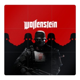 Магнитный плакат 3Х3 с принтом Wolfenstein в Курске, Полимерный материал с магнитным слоем | 9 деталей размером 9*9 см | cyberpilot | new colossus | new order | old blood | wolfenstein | youngblood | игры