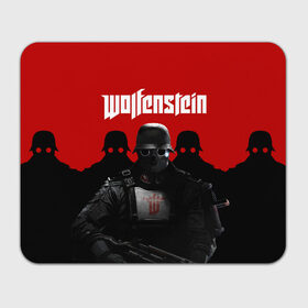 Коврик для мышки прямоугольный с принтом Wolfenstein в Курске, натуральный каучук | размер 230 х 185 мм; запечатка лицевой стороны | cyberpilot | new colossus | new order | old blood | wolfenstein | youngblood | игры