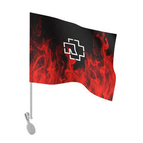 Флаг для автомобиля с принтом RAMMSTEIN в Курске, 100% полиэстер | Размер: 30*21 см | fire | metallica | music | rammstein | rock | металл | металлика | музыка | огонь | пламя | раммштайн | рок | рок группа