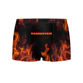 Мужские трусы 3D с принтом RAMMSTEIN (НА СПИНЕ) в Курске, 50% хлопок, 50% полиэстер | классическая посадка, на поясе мягкая тканевая резинка | fire | flame | music | rammstein | rock | группа | музыка | музыканты | огонь | пламя | рамштайн | рок