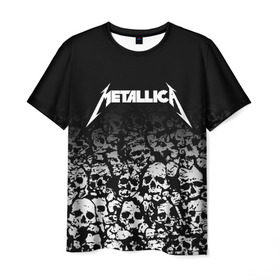 Мужская футболка 3D с принтом METALLICA (НА СПИНЕ) в Курске, 100% полиэфир | прямой крой, круглый вырез горловины, длина до линии бедер | matters metallica | music | nothing else | rock | trash metal | группа | музыка | музыканты | рок | трэш металл