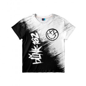 Детская футболка 3D с принтом Blink-182 (2) в Курске, 100% гипоаллергенный полиэфир | прямой крой, круглый вырез горловины, длина до линии бедер, чуть спущенное плечо, ткань немного тянется | art | blink | music | pop | rock | арт | блинк | музыка | поп музыка | рок