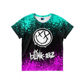 Детская футболка 3D с принтом Blink-182 (3) в Курске, 100% гипоаллергенный полиэфир | прямой крой, круглый вырез горловины, длина до линии бедер, чуть спущенное плечо, ткань немного тянется | art | blink | music | pop | rock | арт | блинк | музыка | поп музыка | рок