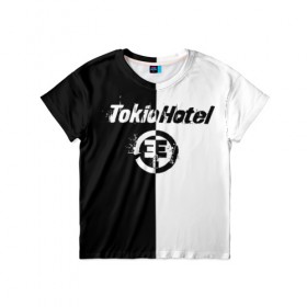 Детская футболка 3D с принтом Tokio Hotel (4) в Курске, 100% гипоаллергенный полиэфир | прямой крой, круглый вырез горловины, длина до линии бедер, чуть спущенное плечо, ткань немного тянется | 