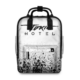 Женский рюкзак 3D с принтом Tokio Hotel (5) в Курске, 100% полиэстер | лямки с регулируемой длиной, сверху ручки, чтобы рюкзак нести как сумку. Основное отделение закрывается на молнию, как и внешний карман. Внутри два дополнительных кармана, один из которых закрывается на молнию. По бокам два дополнительных кармашка, куда поместится маленькая бутылочка
 | 