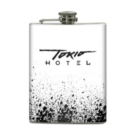 Фляга с принтом Tokio Hotel (5) в Курске, металлический корпус | емкость 0,22 л, размер 125 х 94 мм. Виниловая наклейка запечатывается полностью | 
