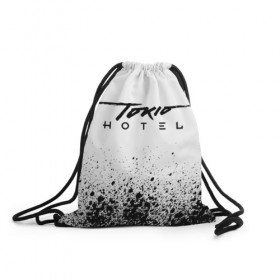 Рюкзак-мешок 3D с принтом Tokio Hotel (5) в Курске, 100% полиэстер | плотность ткани — 200 г/м2, размер — 35 х 45 см; лямки — толстые шнурки, застежка на шнуровке, без карманов и подкладки | Тематика изображения на принте: 