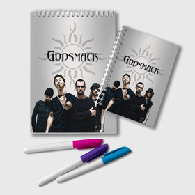 Блокнот с принтом Godsmack в Курске, 100% бумага | 48 листов, плотность листов — 60 г/м2, плотность картонной обложки — 250 г/м2. Листы скреплены удобной пружинной спиралью. Цвет линий — светло-серый
 | Тематика изображения на принте: alternative | american rock | crimson | grunge | hardrock | heavy | heavy metal | i stand alone | nu metal | post grunge | rock | sully erna | альтернатива | грандж | рок | хард рок | хэви