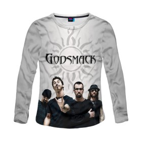 Женский лонгслив 3D с принтом Godsmack в Курске, 100% полиэстер | длинные рукава, круглый вырез горловины, полуприлегающий силуэт | Тематика изображения на принте: alternative | american rock | crimson | grunge | hardrock | heavy | heavy metal | i stand alone | nu metal | post grunge | rock | sully erna | альтернатива | грандж | рок | хард рок | хэви