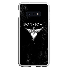 Чехол для Samsung S10E с принтом Bon Jovi в Курске, Силикон | Область печати: задняя сторона чехла, без боковых панелей | Тематика изображения на принте: bon jovi | john | альбом | арена | бон | бон джови | глэм | группа | джови | джон | метал | музыка | надпись | песни | поп | попрок | рок | рокер | смайл | солист | софт | стена | хард | хеви | хевиметал