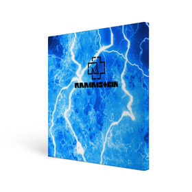 Холст квадратный с принтом Rammstein в Курске, 100% ПВХ |  | metallica | music | rammstein | rock | storm | металл | металлика | молнии | музыка | раммштайн | рок | рок группа | шторм