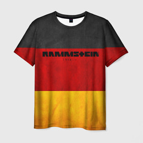 Мужская футболка 3D с принтом Rammstein в Курске, 100% полиэфир | прямой крой, круглый вырез горловины, длина до линии бедер | Тематика изображения на принте: rammstein | till lindemann | берлин | германия | металл | музыка | рамштайн | тилль линдеманн