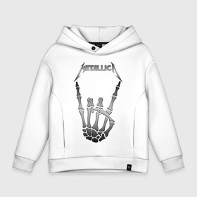 Детское худи Oversize хлопок с принтом METALLICA в Курске, френч-терри — 70% хлопок, 30% полиэстер. Мягкий теплый начес внутри —100% хлопок | боковые карманы, эластичные манжеты и нижняя кромка, капюшон на магнитной кнопке | matters metallica | music | nothing else | rock | trash metal | группа | музыка | музыканты | рок | трэш металл