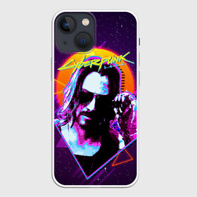 Чехол для iPhone 13 mini с принтом Киану Ривз Cyberpunk 2077 в Курске,  |  | cyber | cyberpunk 2077 | keanu reeves | retro | винтаж | киану ривз | кибер | киберпанк | ретро