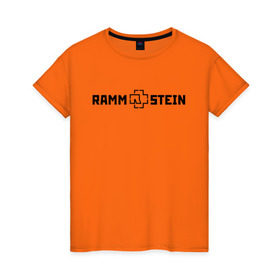 Женская футболка хлопок с принтом RAMMSTEIN (НА СПИНЕ) в Курске, 100% хлопок | прямой крой, круглый вырез горловины, длина до линии бедер, слегка спущенное плечо | music | rammstein | rock | группа | музыка | музыканты | рамштайн | рок