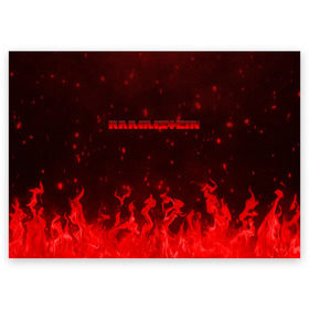Поздравительная открытка с принтом Rammstein в Курске, 100% бумага | плотность бумаги 280 г/м2, матовая, на обратной стороне линовка и место для марки
 | fire | guitar | hard | heavymetal | metal | music | rammstein | rock | гитара | картинка | картинки | метал | мода | музыка | огонь | рамштайн | рок | тренд | тренды | треш | трэш | тяжелый | хард
