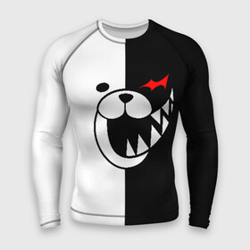 Мужской рашгард 3D с принтом Monokuma открыл рот в Курске,  |  | anime | bear | black  white | danganronpa | kurokuma | monodam | monokuma | monomi | monotaro | pink | rabbit | school | shirokuma | аниме | главарь | мoноми | монокума | черно белый | школа